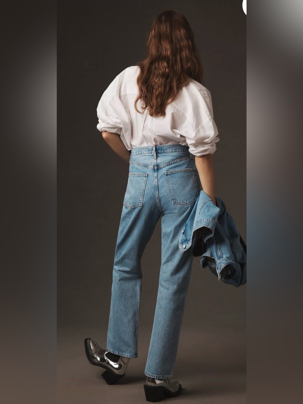 Agolde Ryder High-Rise Leather-Panel Jeans size 31 NWT $325 regular price - Picture 3 of 9